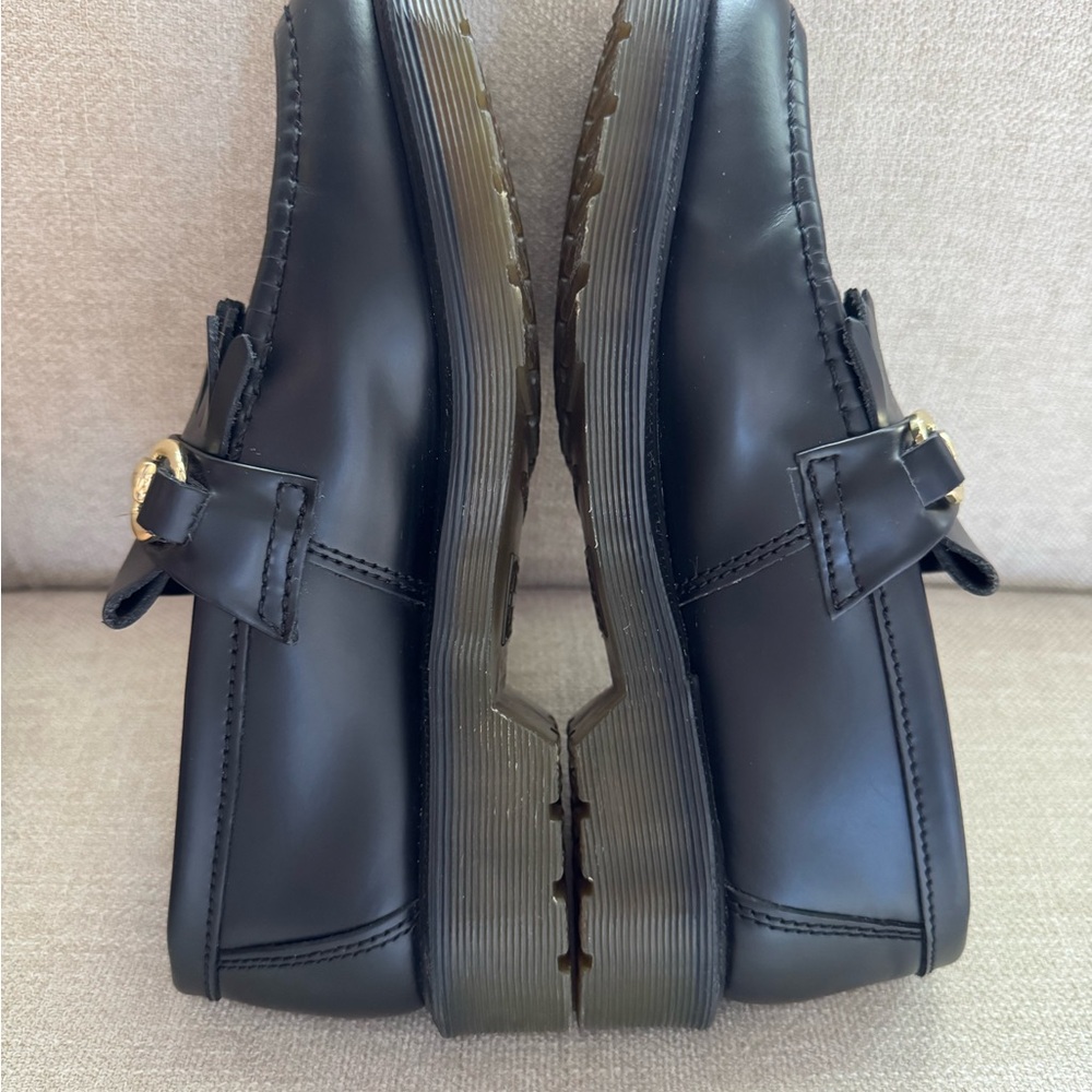 Dr. Martens Adrian Snaffle Black leather Loafers with Gold Detail Unisex M6 /W 7 - Picture 13 of 15